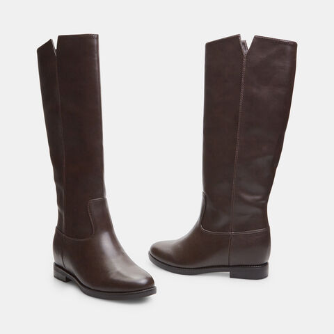 Botas altas de mujer efecto piel, Marrón Botas altas de mujer efecto piel, Marrón